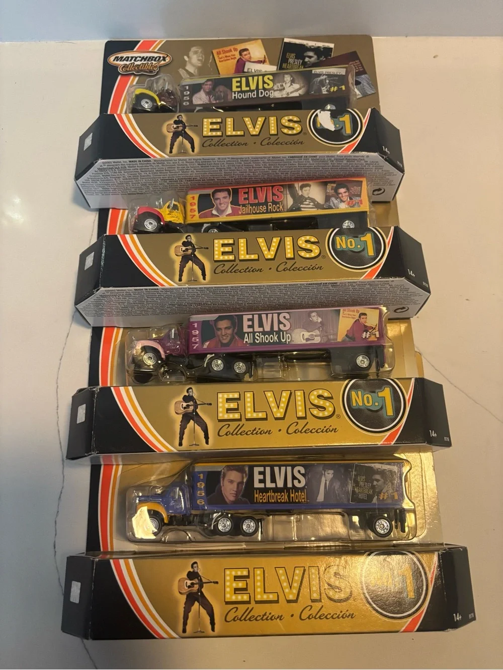 Vintage Matchbox Elvis No. 1 Collection Set of 4 Diecast Trucks NIB